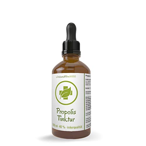 ECHTE Propolis Tinktur 40 % - Hochwertige Propolis Tropfen 100 ml - Naturprodukt OHNE Hilfs- und Zusatzstoffe - Praktische Pipette - Einfache Dosierung - aus Deutschland