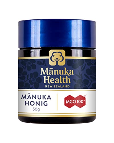 Manuka Health - Manuka Honig MGO 100 + | 100% Pur aus Neuseeland mit zertifiziertem Methylglyoxal Gehalt | 50 g (1er Pack)