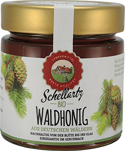 Bio Waldhonig, kontrollierte Qualität vom deutschen Bio-Imker, von Sammelstellen in Deutschland, naturbelassen, unbehandelt und unfiltriert 250g